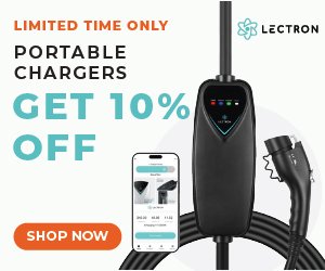 Promotional banner featuring a portable charger with a limited-time discount message.